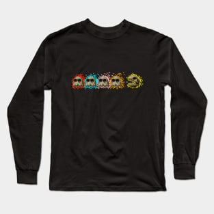 Pac Man Skulls Long Sleeve T-Shirt